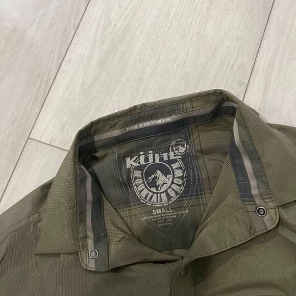 Kuhl Shirt Mens Green Stealth Button Snap Short Sleeve Lightweight Outdoors size - Picture 6 of 7